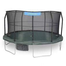 Jumpking 14-Foot Trampoline, with Enclosure, Green   
